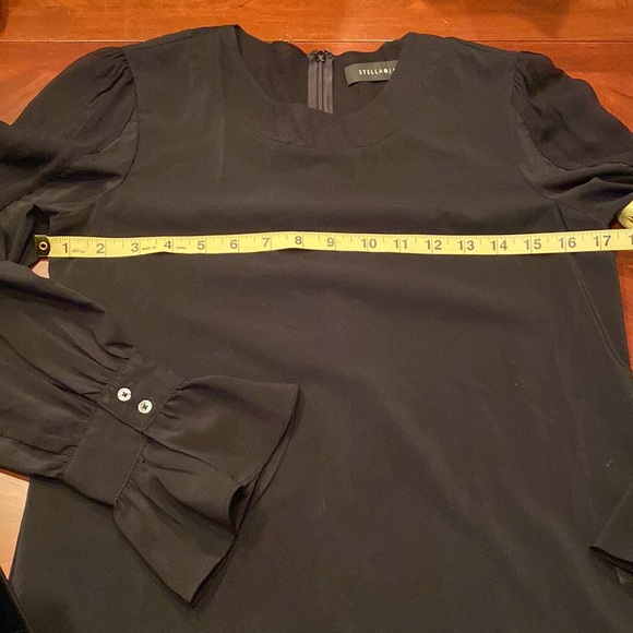 Stella & Jamie Blouse with Sheer Silk Details in Black - Picture 6 of 6